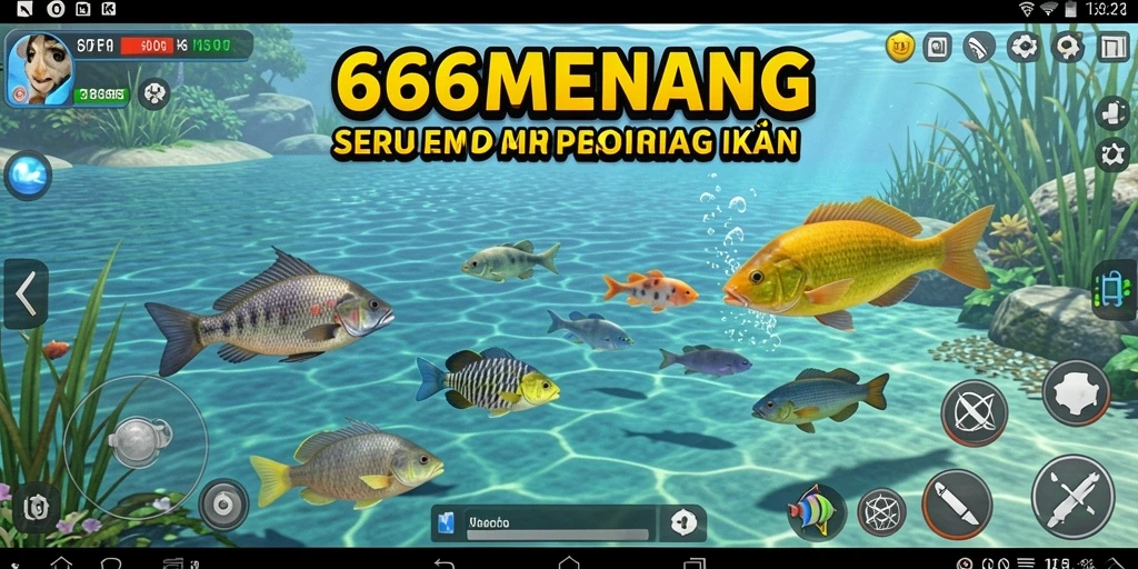 Tampilan antarmuka memancing yang menarik di 666MENANG.