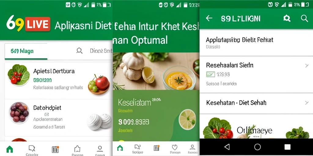 Tampilan antarmuka 69LIVE yang sederhana dan informatif.