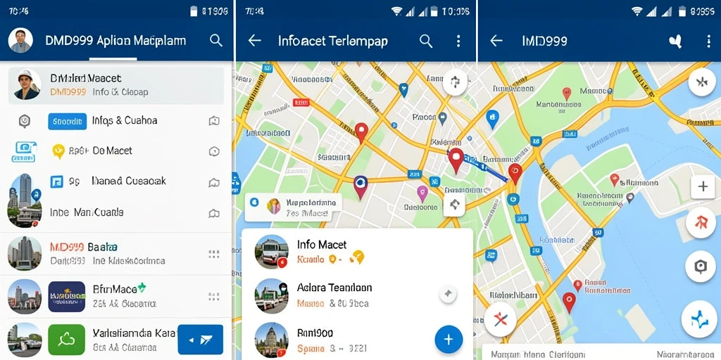 Tampilan antarmuka DMD999 menunjukkan informasi kemacetan terkini.