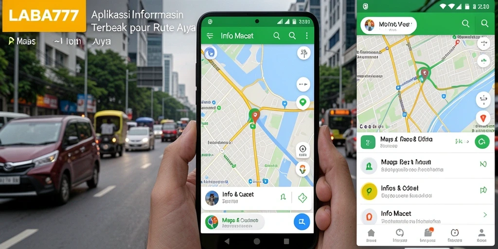 Antarmuka LABA777 menunjukkan peta lalu lintas dengan informasi kemacetan.