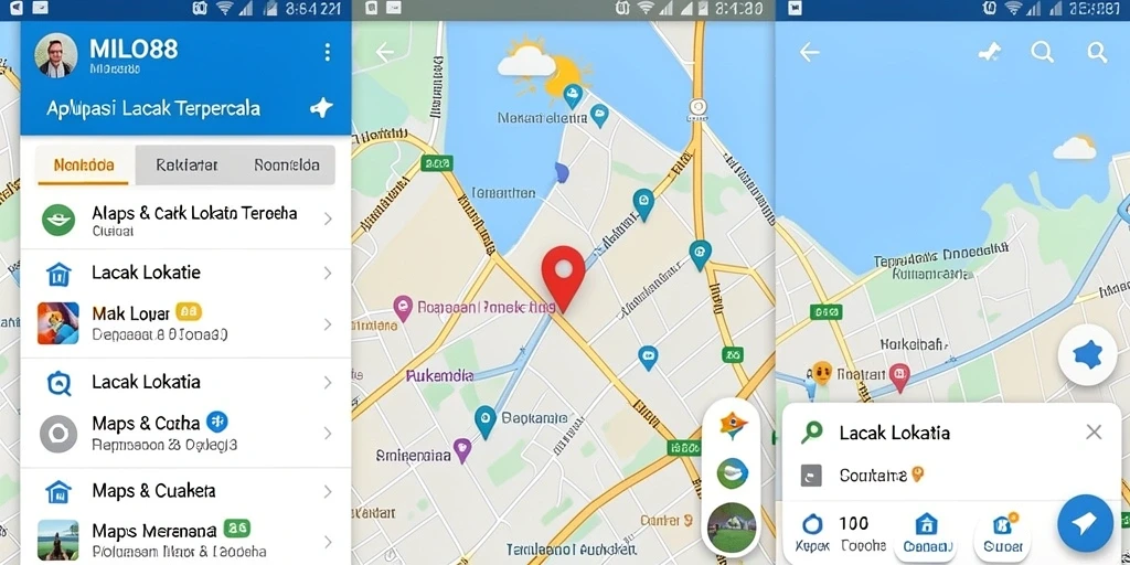 Tampilan antarmuka MILO88 yang sederhana dan fungsional untuk Lacak Lokasi.
