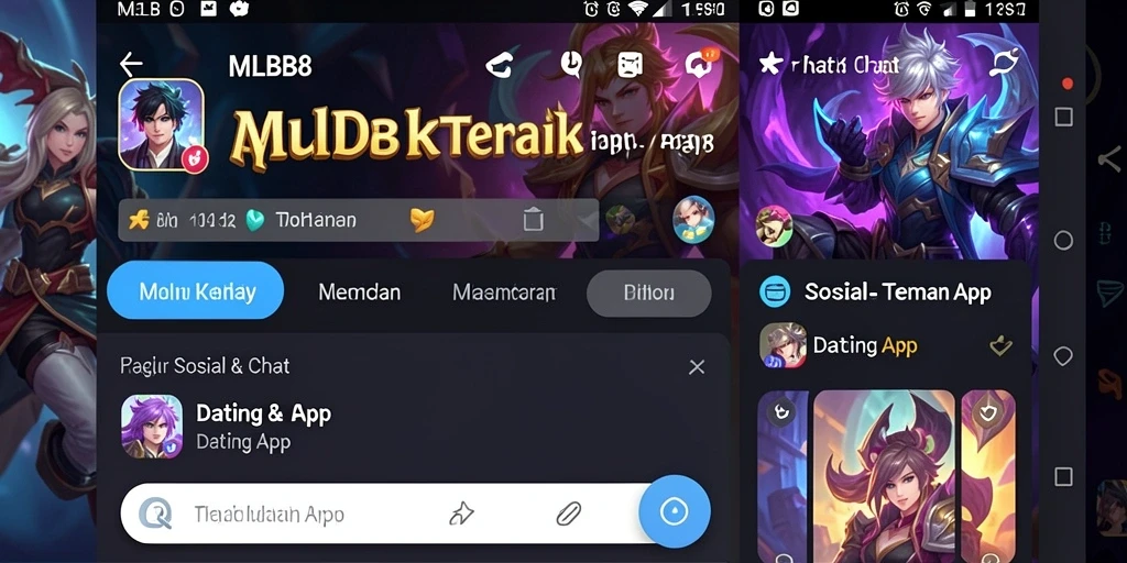 Tampilan antarmuka MLBB8 yang menarik dan fungsional untuk kencan.