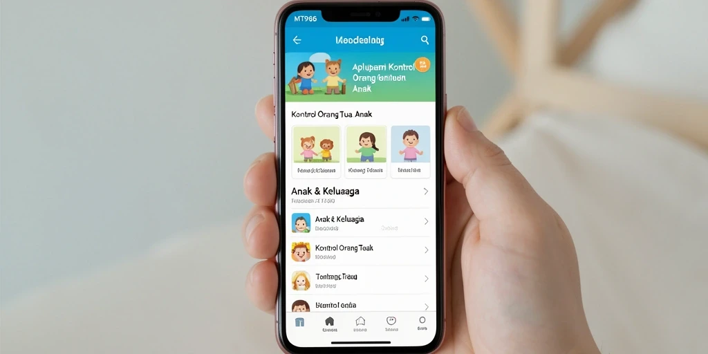 Antarmuka aplikasi MT966 yang user-friendly untuk kontrol orang tua.