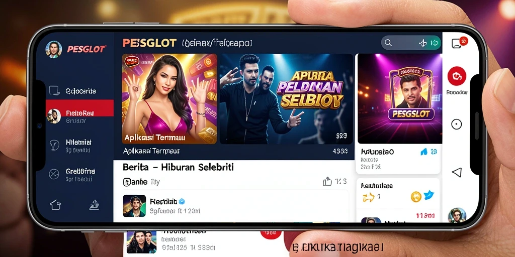 Antarmuka PESGSLOT yang menampilkan berita hiburan selebriti terkini.