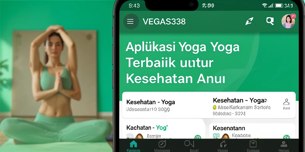 Tampilan antarmuka aplikasi VEGAS338 untuk latihan Yoga.