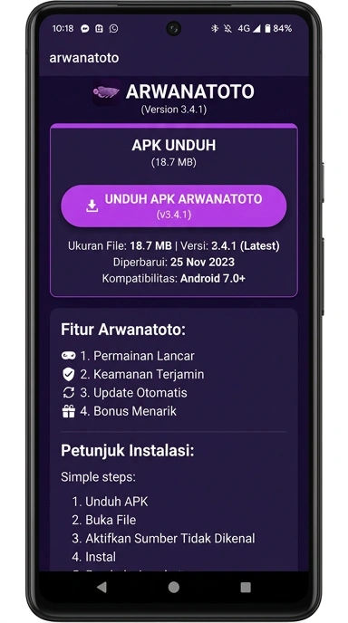 Panduan Unduh dan Instal APK arwanatoto untuk Pengguna Android